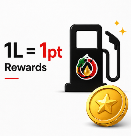 1 litre equals 1 reward point